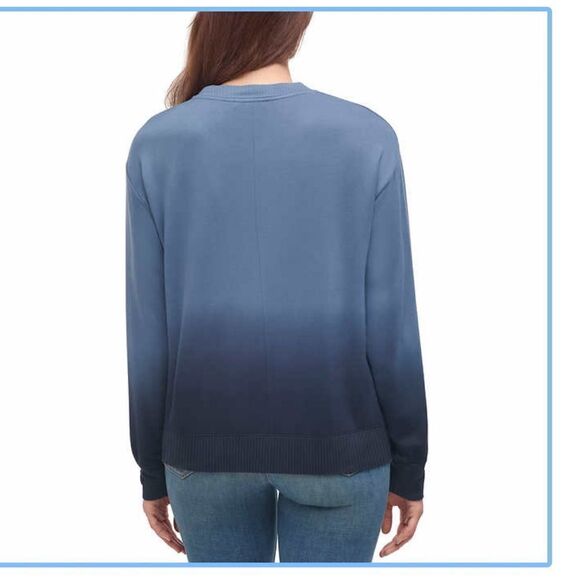 NWT New SPLENDID Navy Blue Ombré Tie Dye Dip Dye Sweater M - Picture 3 of 5